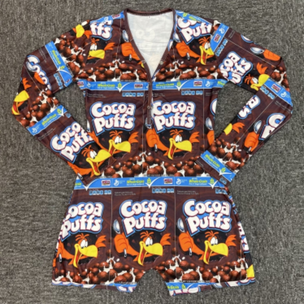 Coco Puffs one piece pajama shorts